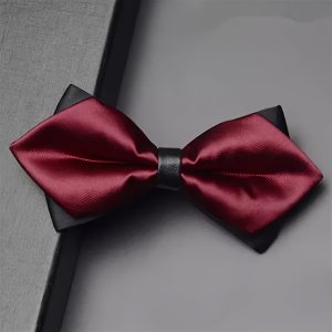 6-piece set of 1200 needles, men's pure black wine red blue retro cashew color small bow tie, student boy short bow tie, suitable for team activities, Independence Day banquets, weddings, and other holiday activities, ideal for gift giving