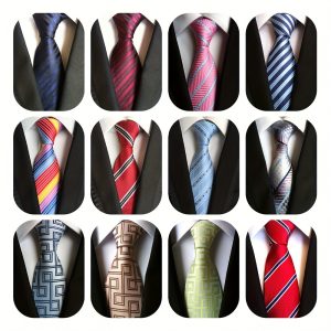 WeiShang Lot 12 PCS Classic Men's Tie Necktie Woven JACQUARD Neck Ties