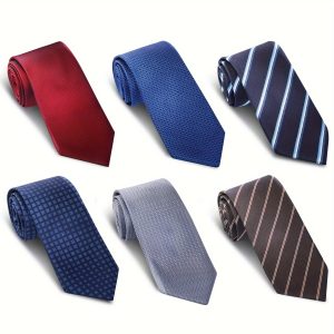 6 Pcs Extra Long Ties For Men Big And Tall Long Neckties Woven Jacquard Formal Neck Ties For Business Wedding