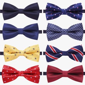 8pcs 8-Piece Colorful Adjustable Bow Ties for Men, Ideal Gift Set